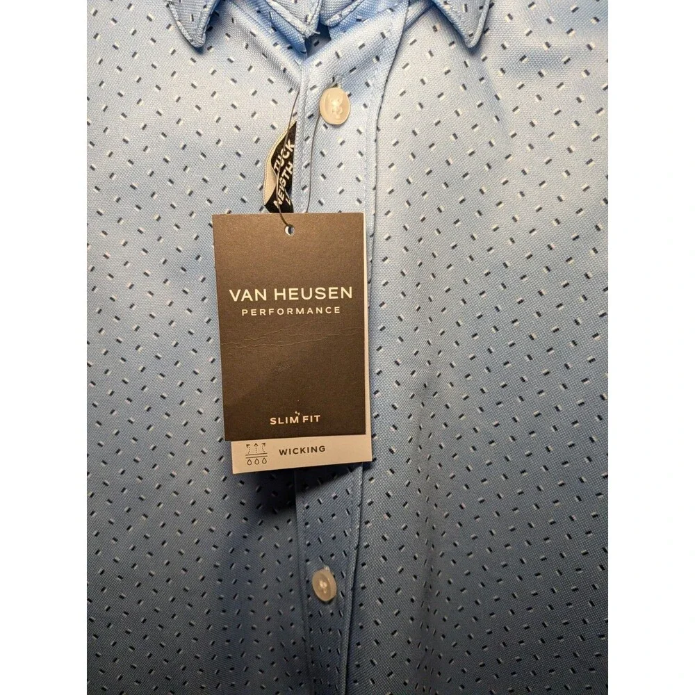 Van Hausen Perfomance Slim Fit Polo Size XXL Air Blue